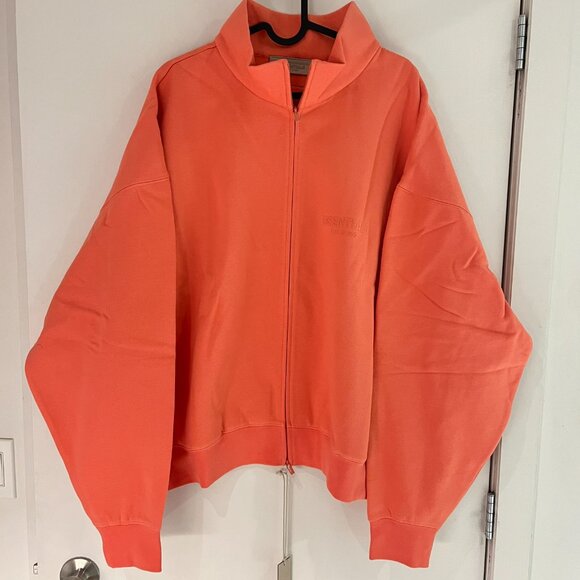 NWT Fear of God Essentials Zip Up Jacket Coral XXL - Picture 1 of 5